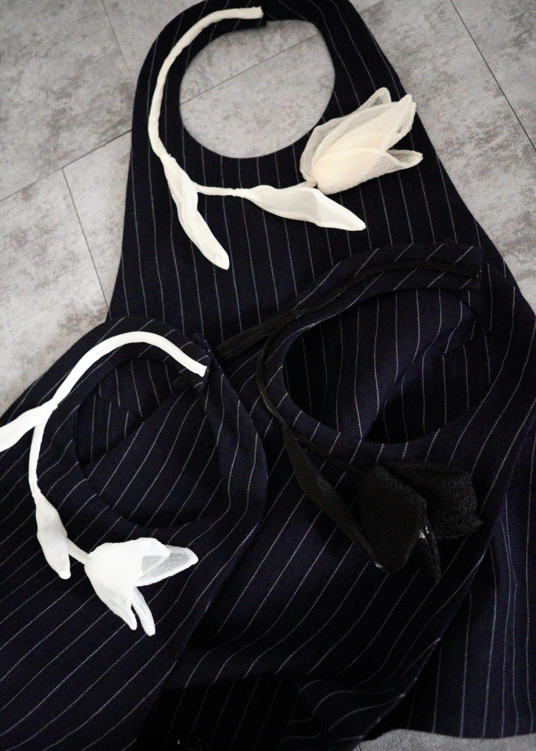 BACKLESS SEPARATE VEST 【limited Edition】Navy stripe