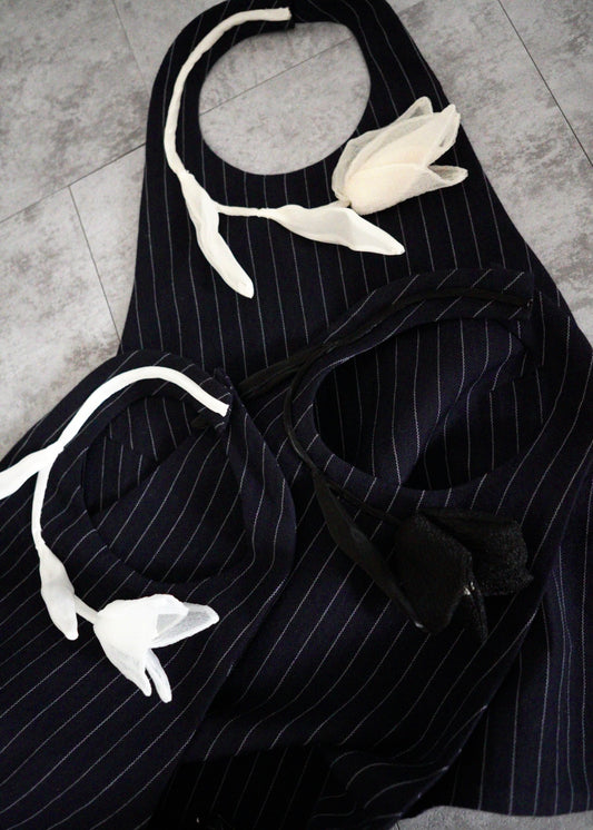 BACKLESS SEPARATE VEST 【limited Edition】Navy stripe